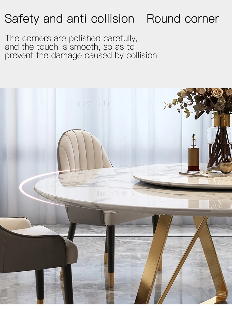 | طاولة طعام رخام مستديرة