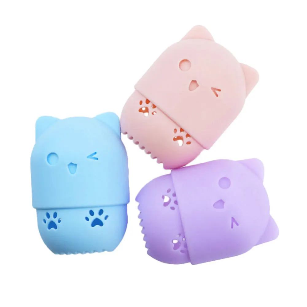 Silicone Beauty Sponge Storage Box Egg Stand Makeup Powder Puff Drying Holder Mildew Proof Cosmetic Puff Case 1PC storage box makeup organizer makeup storage box cosmetic storage box