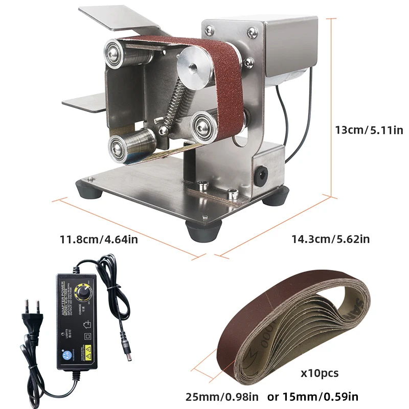 Mini Belt Sander Grinder 220v Electrical Band Grinding Machine Sharpening Machine Polish Tools