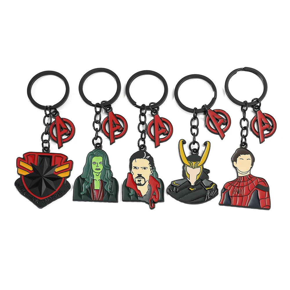 Marvel Keychains Spiderman Loki Black Widow Doctor Strange Key Chain Bulk  Schoolbag Pendant Children Gift Anime Figure Toys - AliExpress