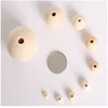 10-100Pcs Wooden Beads Ball Natural Round Crafts DIY Jewellery Making Supplies 6/8/10/12/14/16/18mm Bracelet Pendant Necklaces - 3