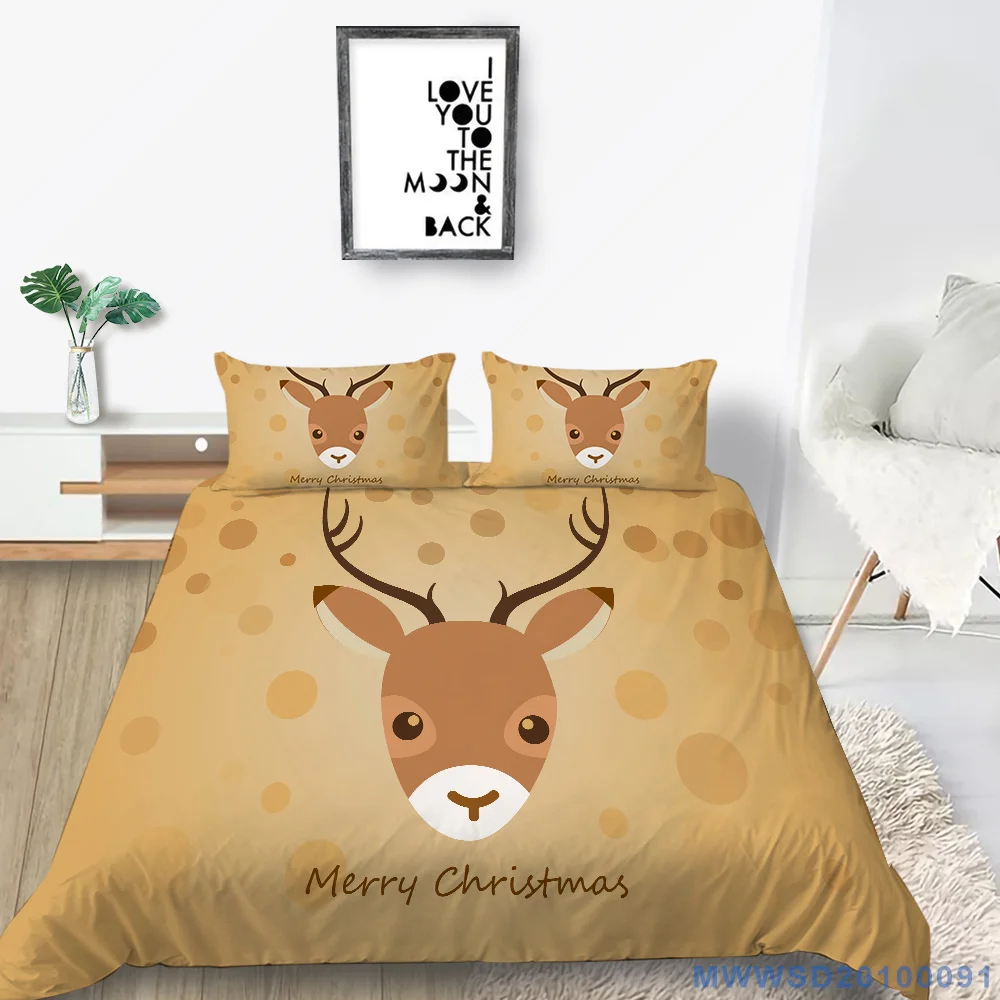 

Comforter Cover Suits Cartoon Christmas Duvet Covers Boys Girls Single Size Bedspread with Pillowcase Home Bedclothes