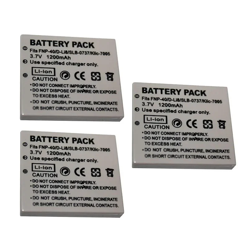 

FNP40 1200mAh Camera Battery FNP-40 for FUJIFILM NP40 NP-40 BENQ DLI-102 KODAK KLIC-7005 PENTAX D-LI8 D-Li85 SAMSUNG SLB-0737