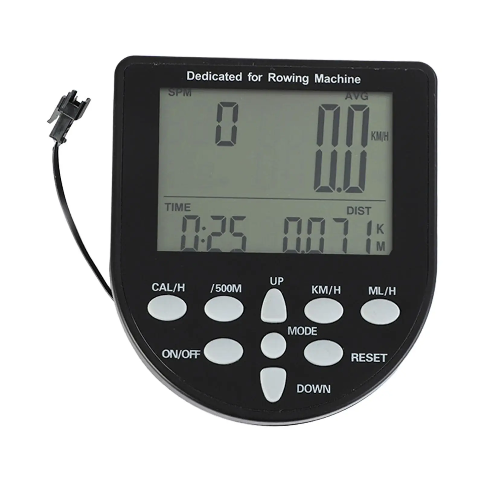 Water Resistance Rowing Machine Counter Timer Multifunctional Monitor Meter for RPM Calories Fan Bikes Fitness Bike