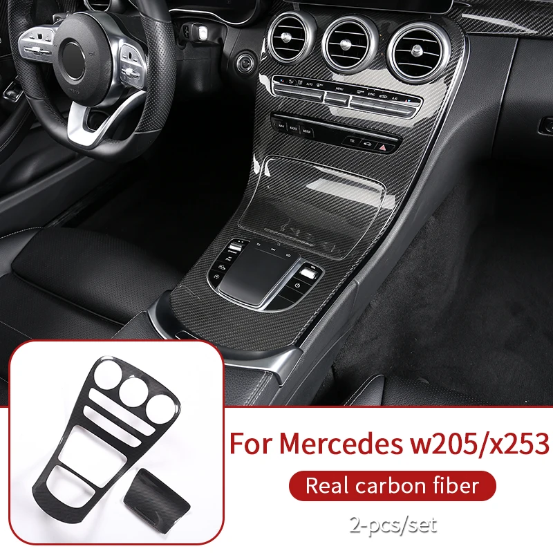 carbon fiber control panel For 2015+Mercedes w205 amg coupe / interior trim  c63 mercedes c class accessories Mercedes X253 glc - AliExpress