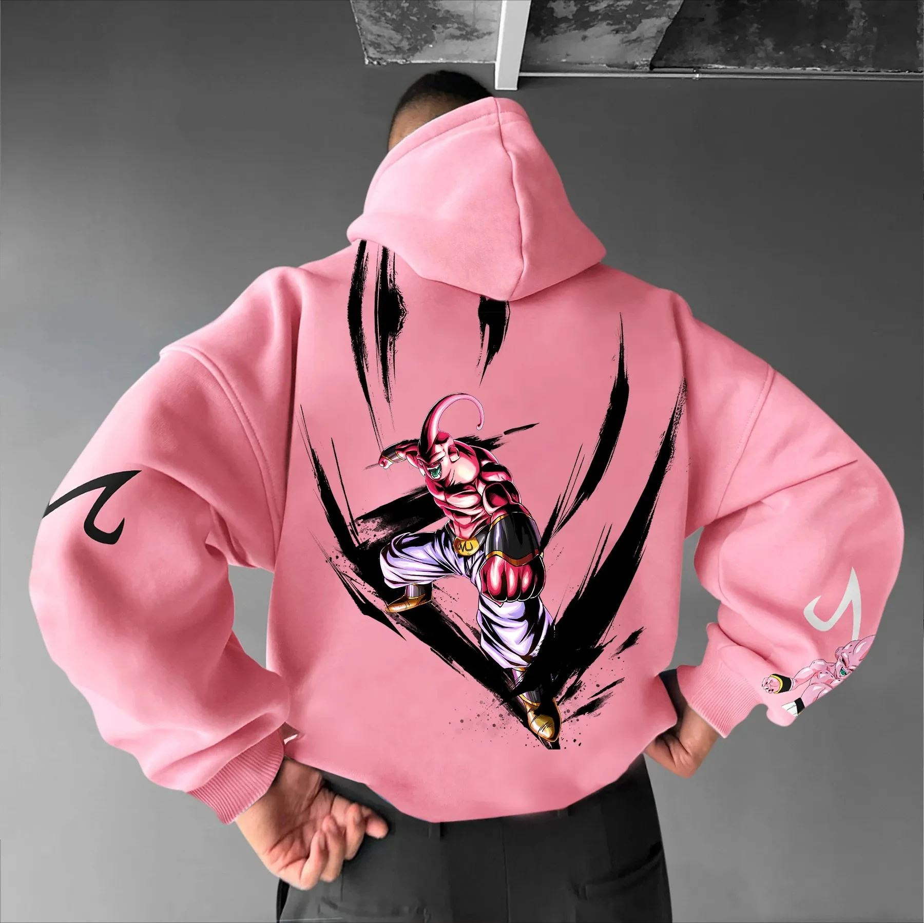 Sweat à Capuche Homme Dragon Ball Z Rose Super Saiyan Goku Taille XL état Correct