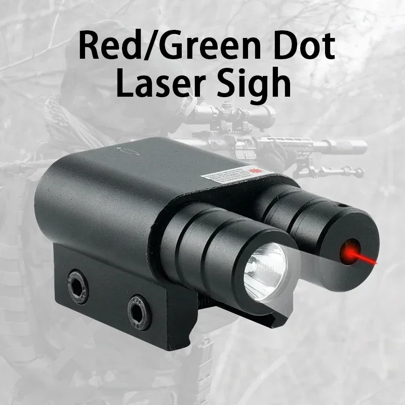 Red/Green Dot Laser Sight Pistol Airsoft Shotgun Accessories 20mm Rail Mount Hunting Tactical Compact Flashlight Laser Sight