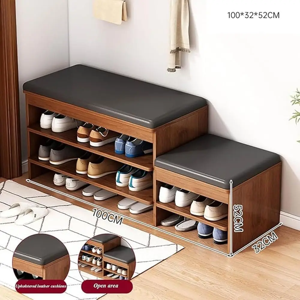 رف أحذية متعدد الوظائف من طراز ستيب موديل 2 و3 مع مقعد