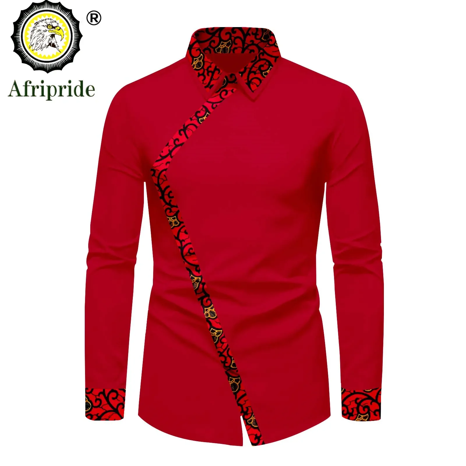 Dashiki African Men`s Shirt Ankara Style Long Sleeve Design Collar Print Shirt Men Dress Shirts Crop Tops Bazin Riche A2212014