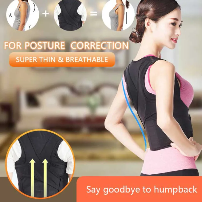 Posture Corrector Adjustable Back Support Brace for Spine Alignment and Sitting Posture Improvement