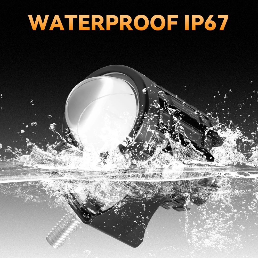 Motorcycle Headlight Super Bright LED Explorers Projector Fisheye Lens Fog Auxiliary Spotlights