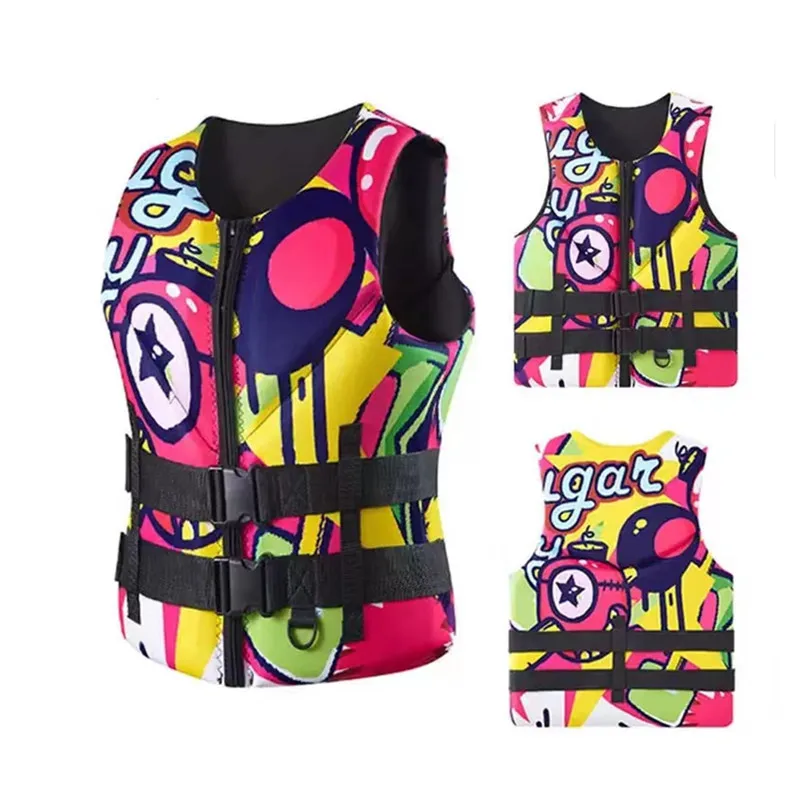 Neoprene Life Jacket Outdoor Water Sport Buoyancy Jacket Fishing Vest Swimming Surfing Drifting Kayaking Buoyancy Vest