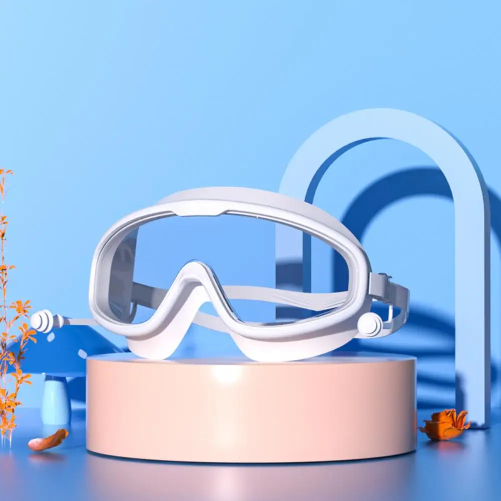 Swimming Goggles Transparent With Earplugs Kids Goggles Wide Vision Comfortable Leak-proof Pool For Diving Summer Swim