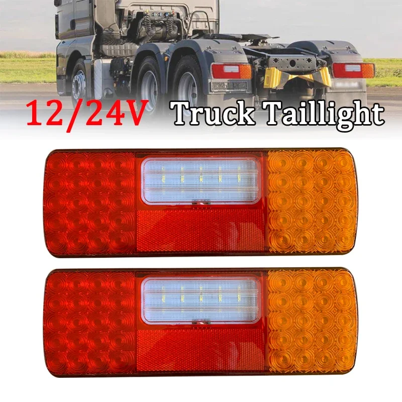 Feux arrière à LED, 2 pièces 12 V/24 V LED feux de recul arrière à LED  tournez Ute camion remorque indicateur de caravane(12V)