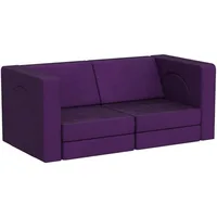 10PCS Purple Modular Play Couch for Playroom Bedroom 10 in 1 Multi-functional Sofa for Playing Creativing Sleeping Toddler Couch 1