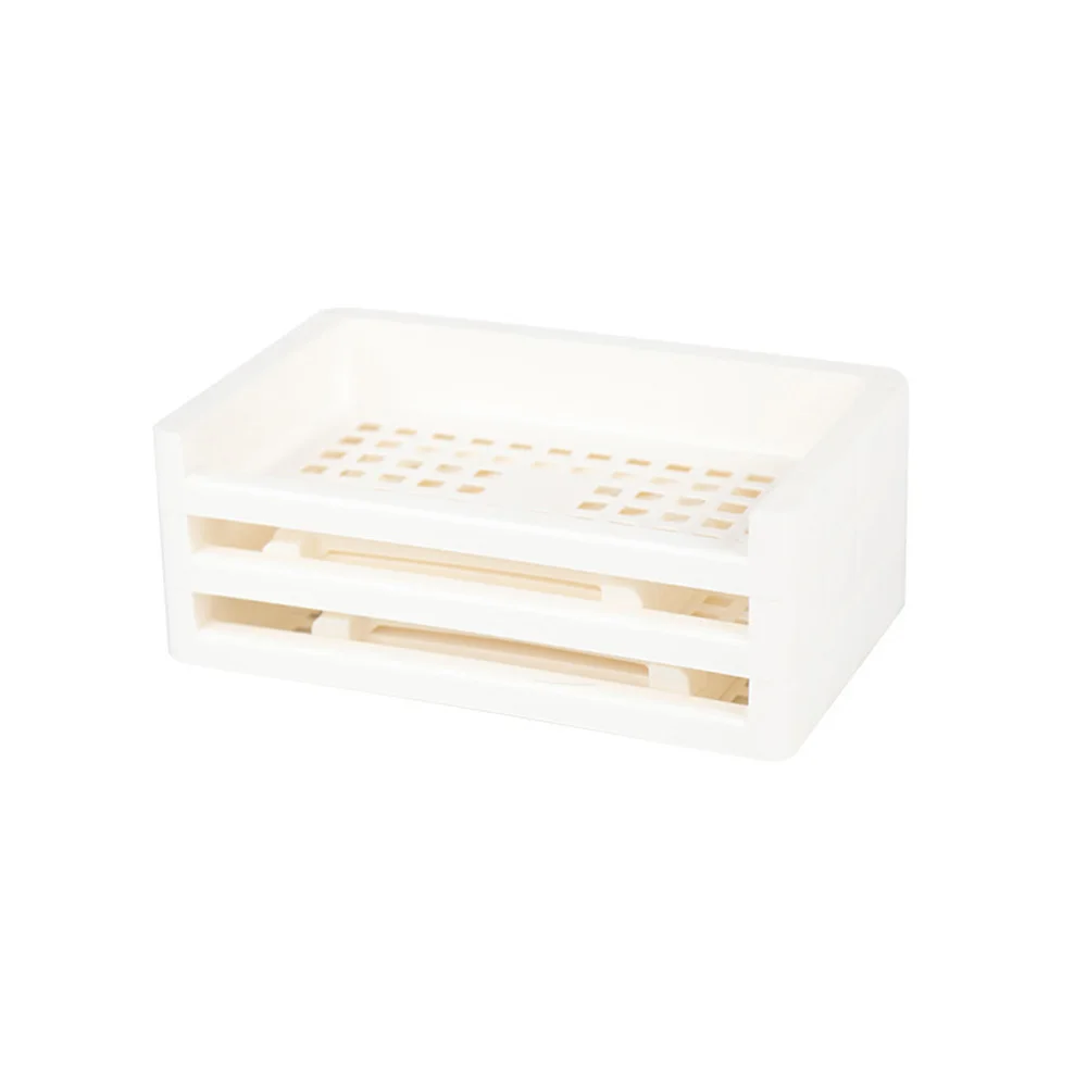 Desktop Storage Rack, Plastic 2 Layers Large Cosmetic Organizer Drawers, Ideal For Desk Optimization, Cosmetic Storage