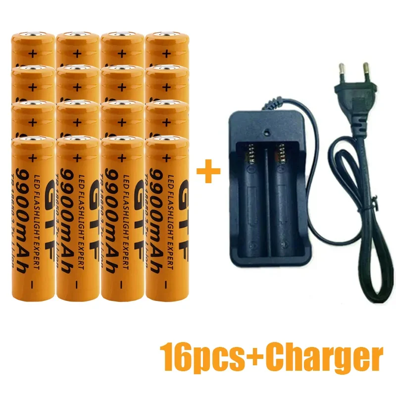 

18650 Battery New Best-selling 9900mAh+charger 3.7V 18650 Lithium-ion Battery Remote Control Screwdriver Rechargeable Battery