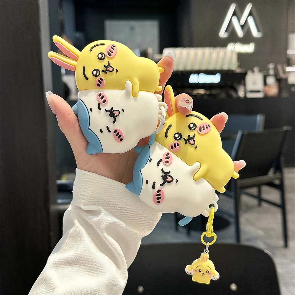 Cute Cartoon 3D Chiikawa Usagi Hachiware Earphone Protective Case