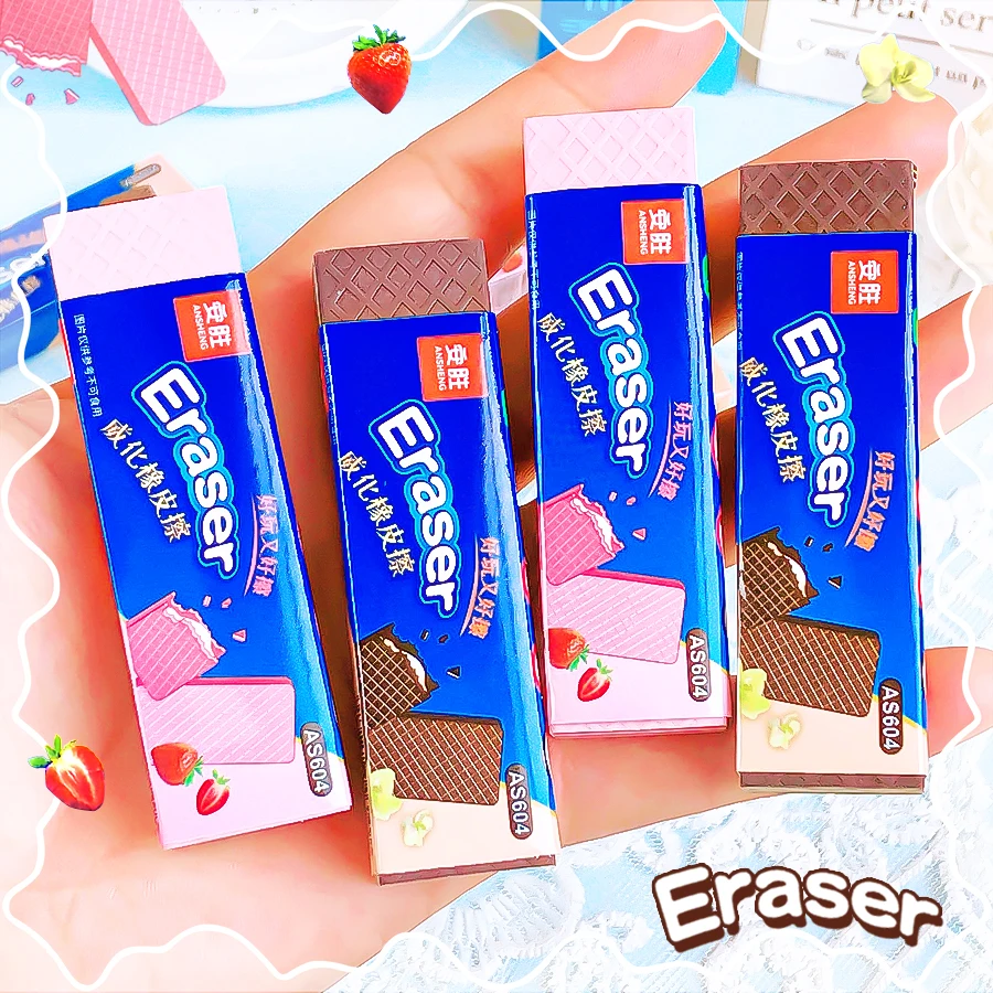 귀여운 문구류, 신학기 용품, 예쁜 것들, 고무 어린이 지우개, 쿠키 모양 재미..