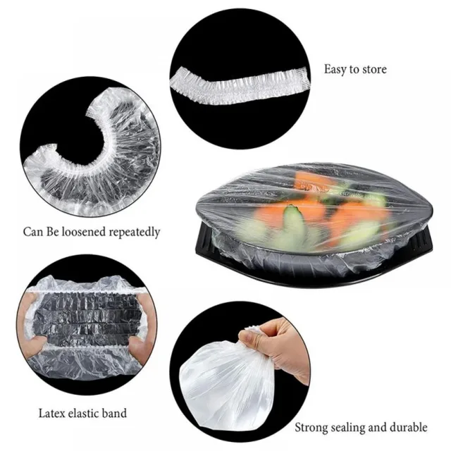 Couvercles de bols élastiques, enveloppes extensibles réutilisables pour le stockage des aliments frais, ajustement universel pour assiettes, bols, conteneurs, accessoires de cuisine 3