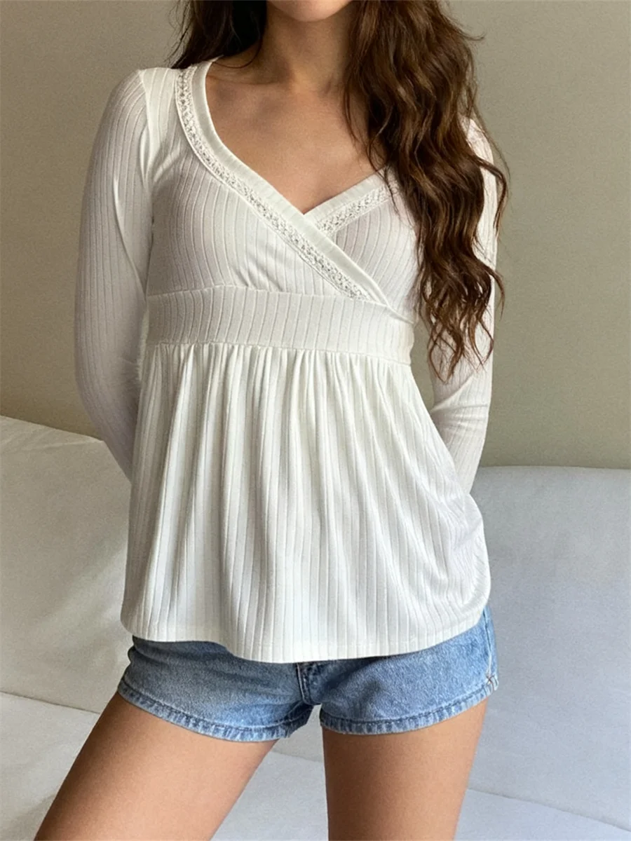 Women's Long Sleeve Solid Color Blouse