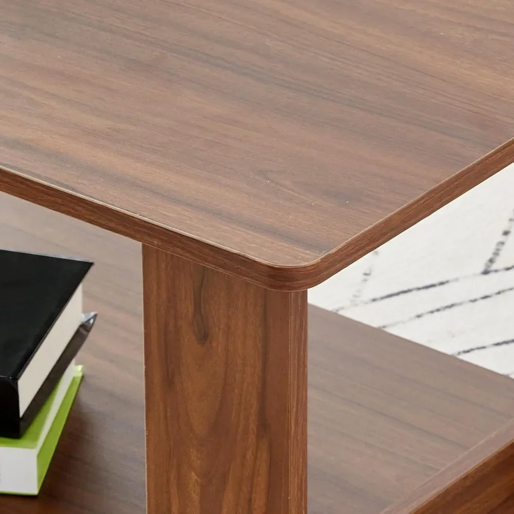 Coffee Tables for Living Room 2-Tier Sofa Side Table Modern Rectangular Coffee Table Living Room Furniture Center Café 6