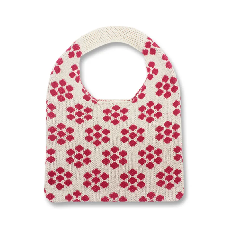 IMone 2022 New Sundry Small Bag Shoulder Knitted Bag Plum Blossom Cross Border Bag Armpit Shopping Women's Bag