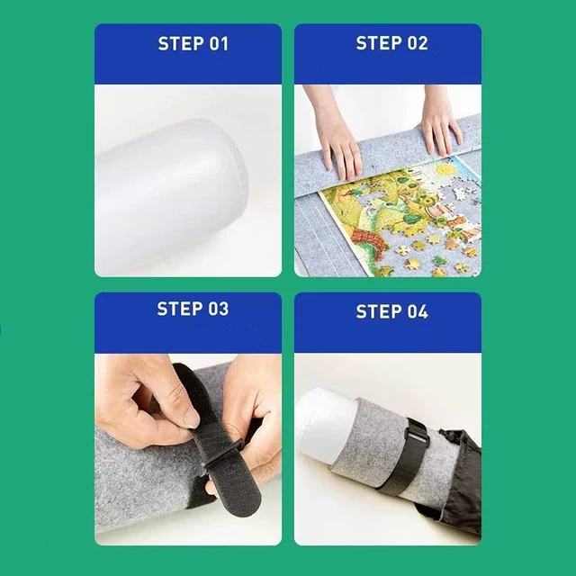 Professional Puzzle Roll Mat Blanket Felt Mat up to 1500/2000/3000 Pieces Accessories Puzzle Portable Travel Storage Bag 6