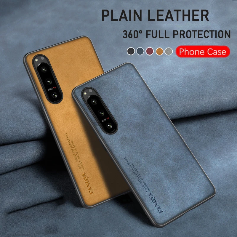 Custodia In Pelle Di Lusso Per Sony Xperia 5 Iv Custodia Antigoccia Custodia Antiscivolo Cellulare Fundas Sony Xperia 1 V/Xperia 5 V/Xperia 10 V