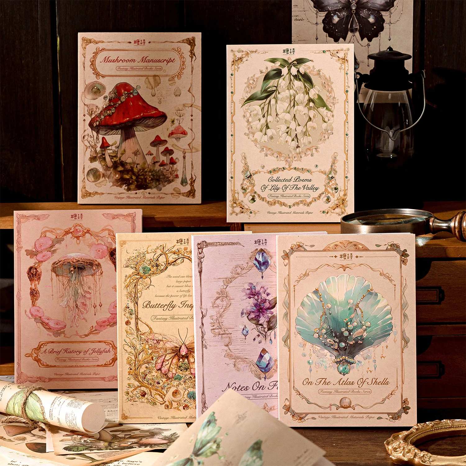 

6packs/LOT Fantasy Illustrated Books series retro paper message memo pad