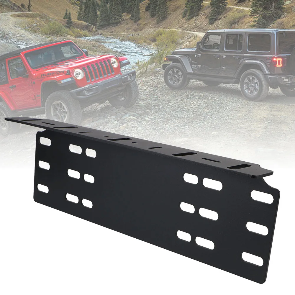 프론트 범퍼 번호판 마운트 브래킷 범용 알루미늄 합금 알루미늄 4x4 LED 작업등 바 드라이빙 램프 안개등 홀더