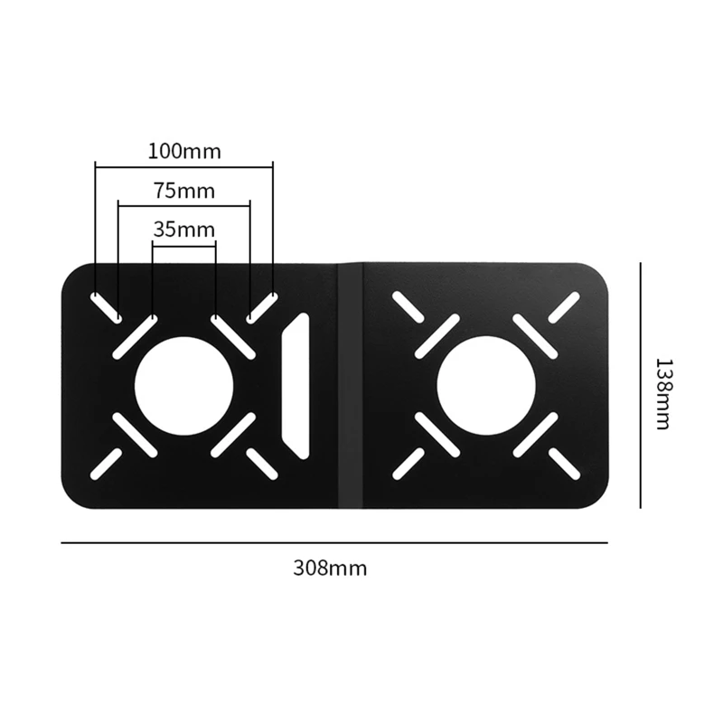 금속 VESA 부착 걸이 브래킷 Mac Mini M4/M4 Pro 미니 PC C1037U i3 i5 장착 플레이트 용 컴퓨터 모니터 해결사 홀더