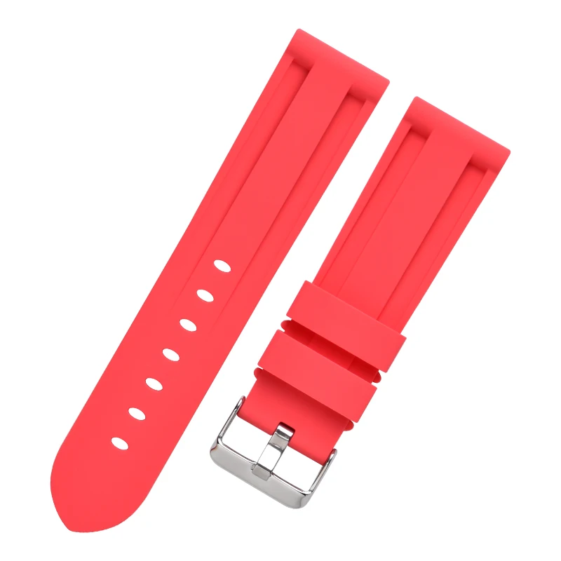 Waterproof Silicone Sport Watch Strap - Universal Rubber Bracelet Belt, Multiple Sizes Available