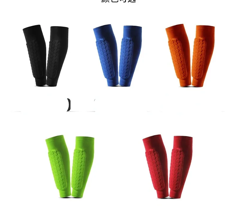 1 Pack Gym Sports Soccer Leg Guards Soccer Honeycomb Crash Leg Calf Sleeve Compression Cycling Guards