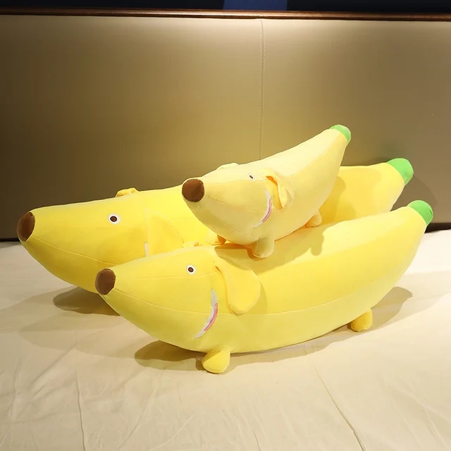 Soft Giant Yellow Banana Plush Pillow Stuffed Realistic Fruit Toy Doll  Cute100cm