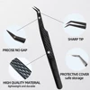 Precise Tip  False Lash Tweezers For Eyelash Extension Clip Mega Volume Mink Lashes Make Fans Boot isolation Artist Makeup Tools 3