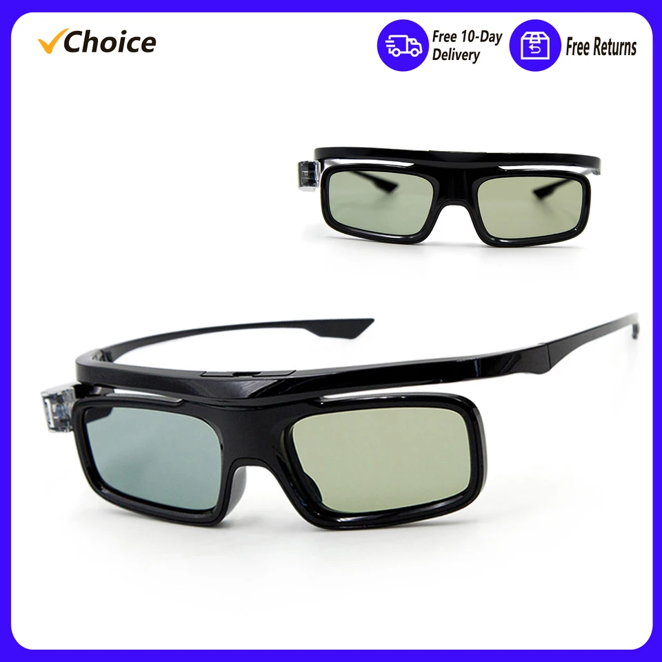 GL1800 Projector 3D Glasses Active Shutter Rechargeable DLP-Link