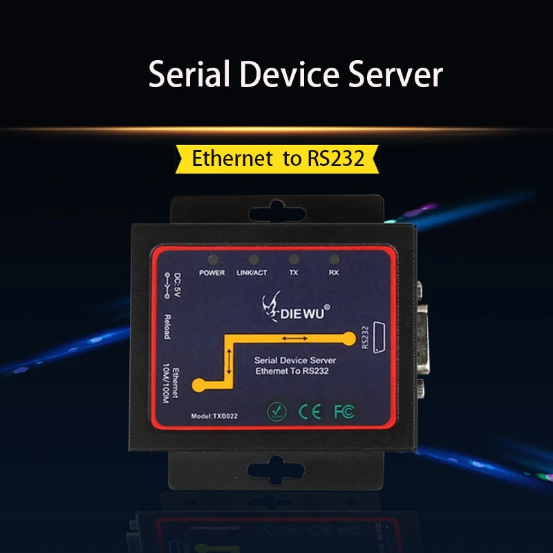 

With power supply serial networking server Serial device servers Converter Ethernet to RS232 serial converter RJ-45 LAN Adapter