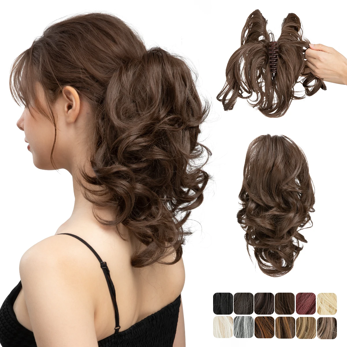 Clip In Ponytail Extensions Synthetic Hairpiece For Women