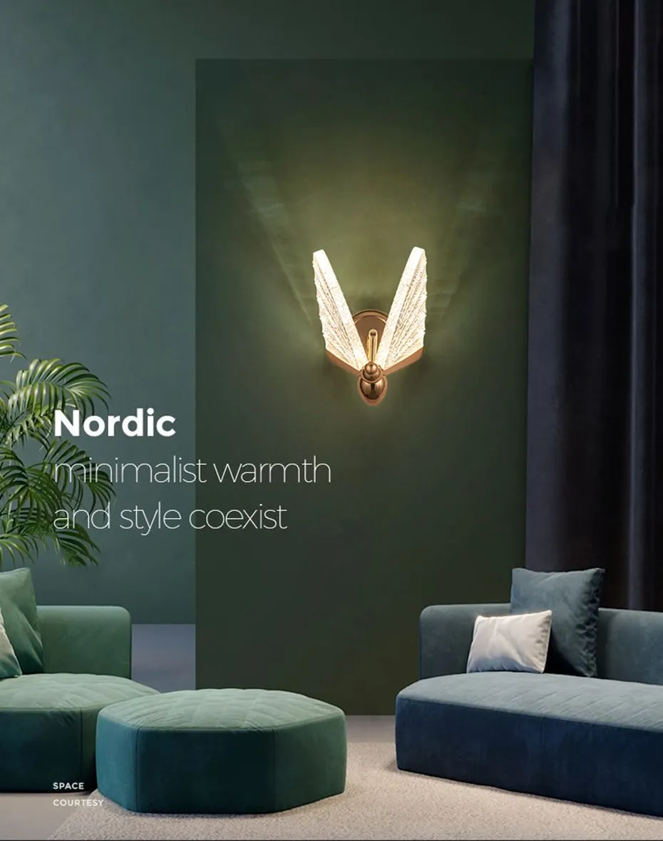Wall Light - LED Wall Lamp Modern Creative Nordic Butterfly