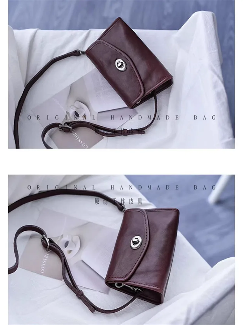 PNDME mode lässig designer handgemachte echtes leder frauen nette umhängetasche party im freien kuh leder kleine schulter tasche – Detail 18