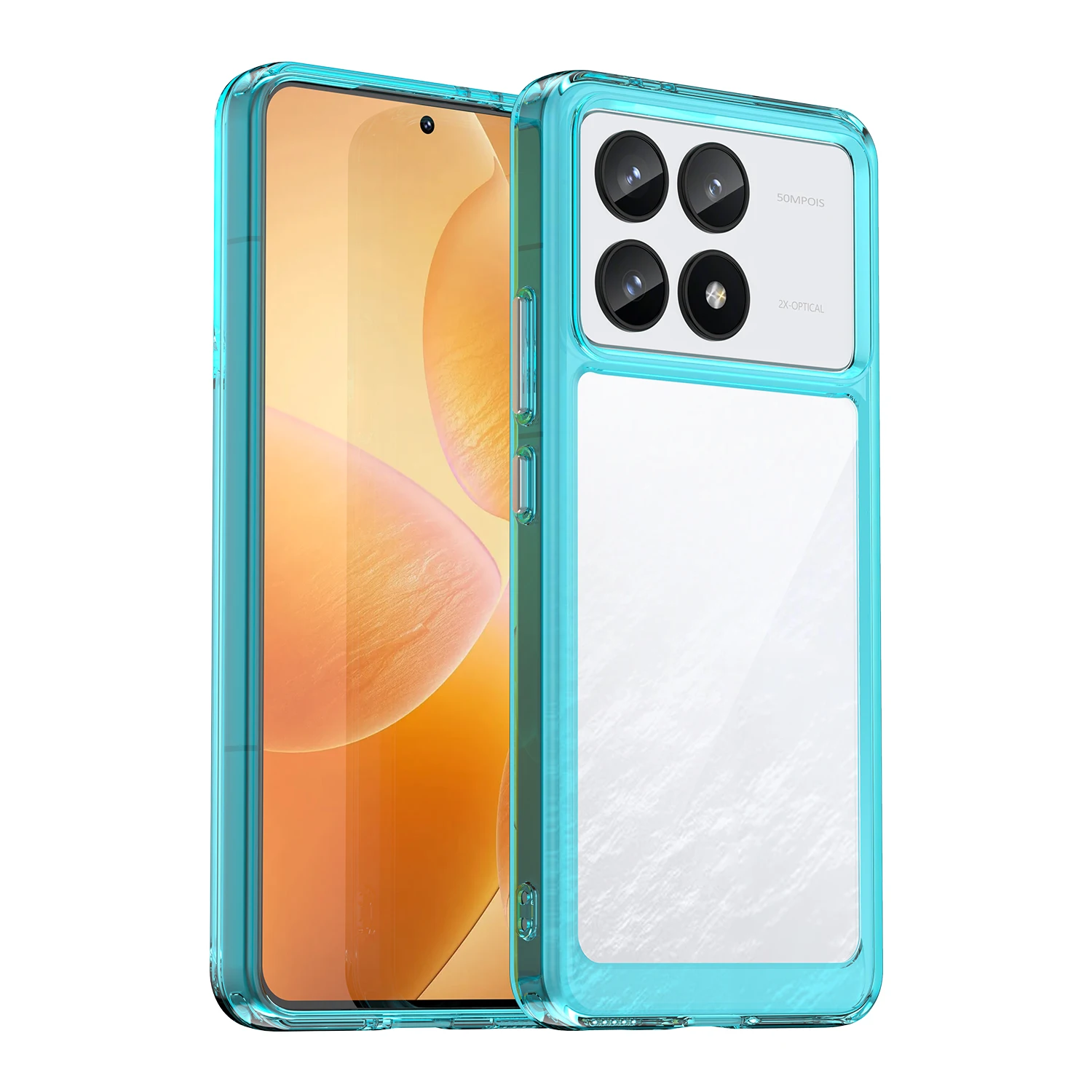 Vibrant Shield Phone Case – Soft TPU Frame with Transparent Acrylic Back
