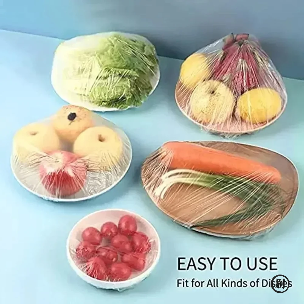 Reusable Stretch Lids 200-Piece Kit Reusable Stretch Lids Food Preservation Disposable Shower Caps Kitchen Storage Shower Prote