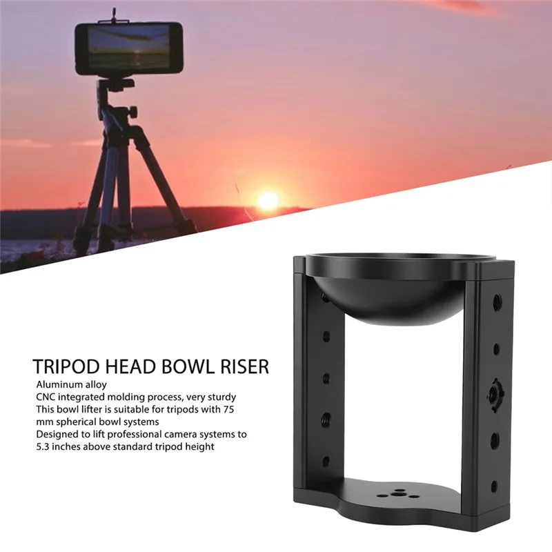 100mm Stativkopf Schüssel Riser Aluminium Hi-Hat Riser - 10kg Tragkraft