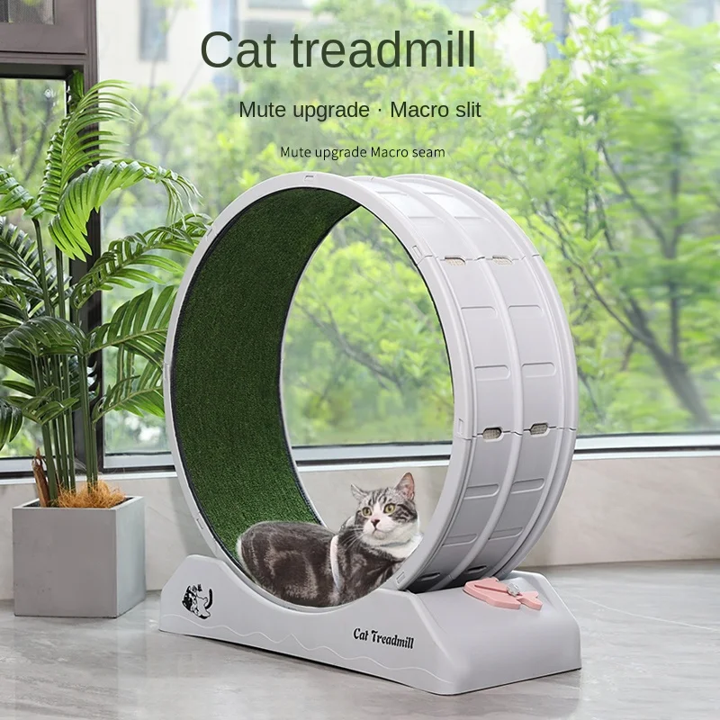 

Cat Roller Treadmill Silent Cat Running Wheel Plastic Foot Movement Fitness Pet Cat Toy Climbing Frame
