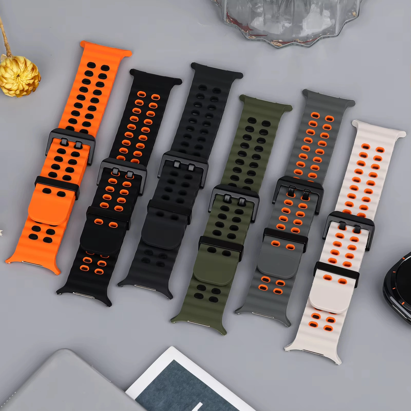 Silicone Sports Band for 47mm Smartwatch - No Gap Design, Unisex Strap