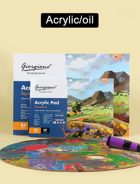 Hahnemuhle Oil & Acrylic Paint paper,Oil and Acrylic paper has a linen  finish that has a canvas feel,Art supplies - AliExpress