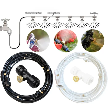 Sistema de nebulización para exteriores, sistema de enfriamiento de 6/9/12/15/18m para Patio, Enfriador de agua, rociador de niebla caliente para jardín