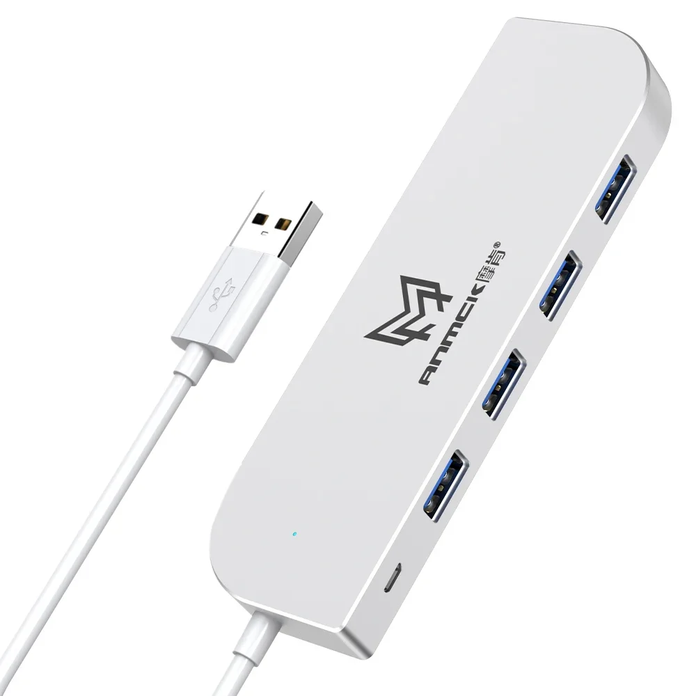 Anmck USB Hub 1M USB 2.0 Multi USB Splitter Adapter 4 Ports Speed Mini Multiple 3 Hab usb2.0 HUB Port USB-Hub Expander For PC 6