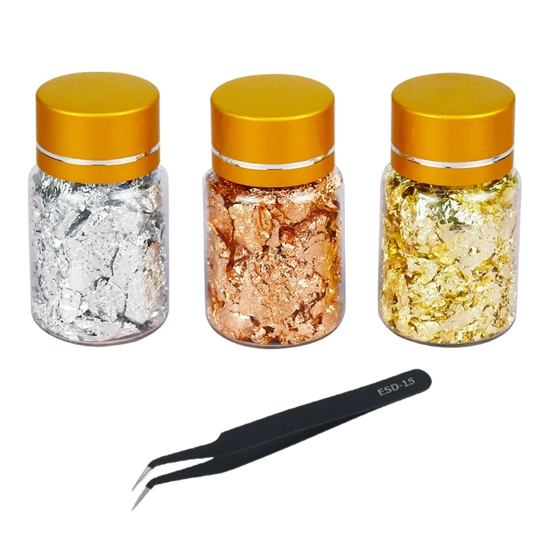 

Multi-purpose Shiny Gold Leaf Set Silicone Mold Filling Material Supplies